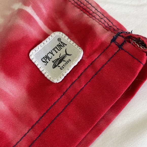 Spicy Tuna Red White & Blue Swim Trunks - Medium - Picture 2 of 6